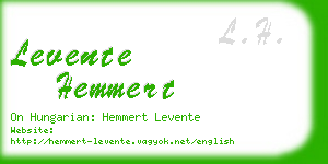 levente hemmert business card